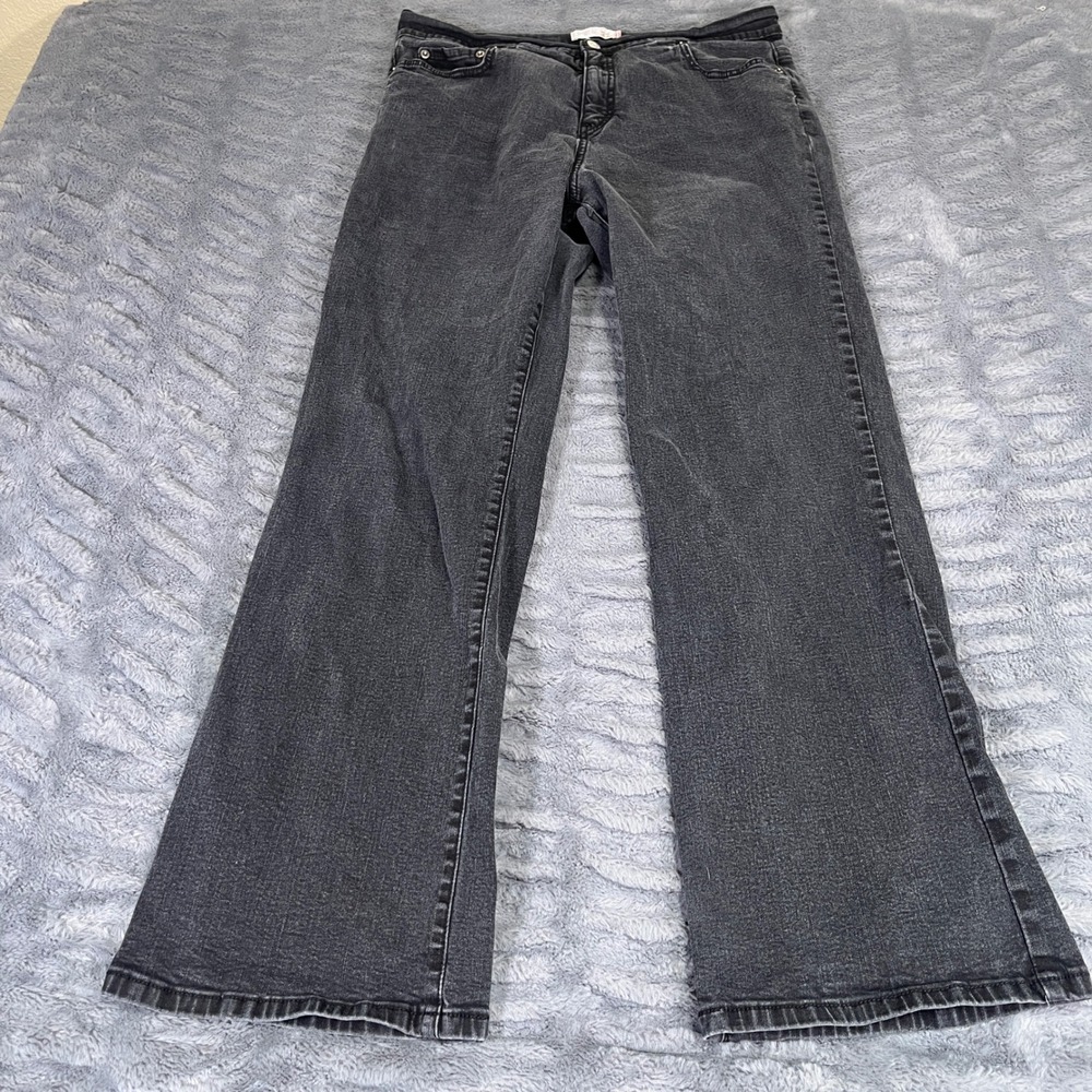 Levis 512 Perfectly Slimming Womens 16M Black Bootcut Jeans Stretch Denim AN878